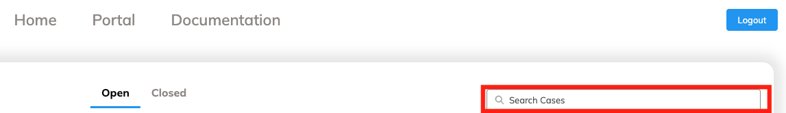 Support Portal search