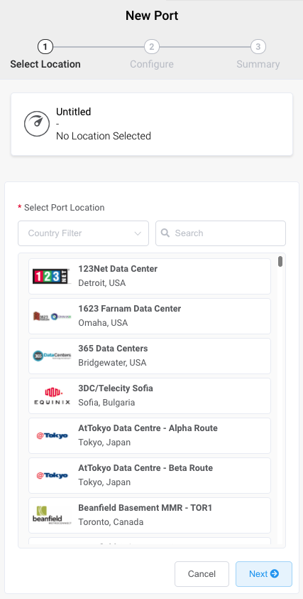Select Location