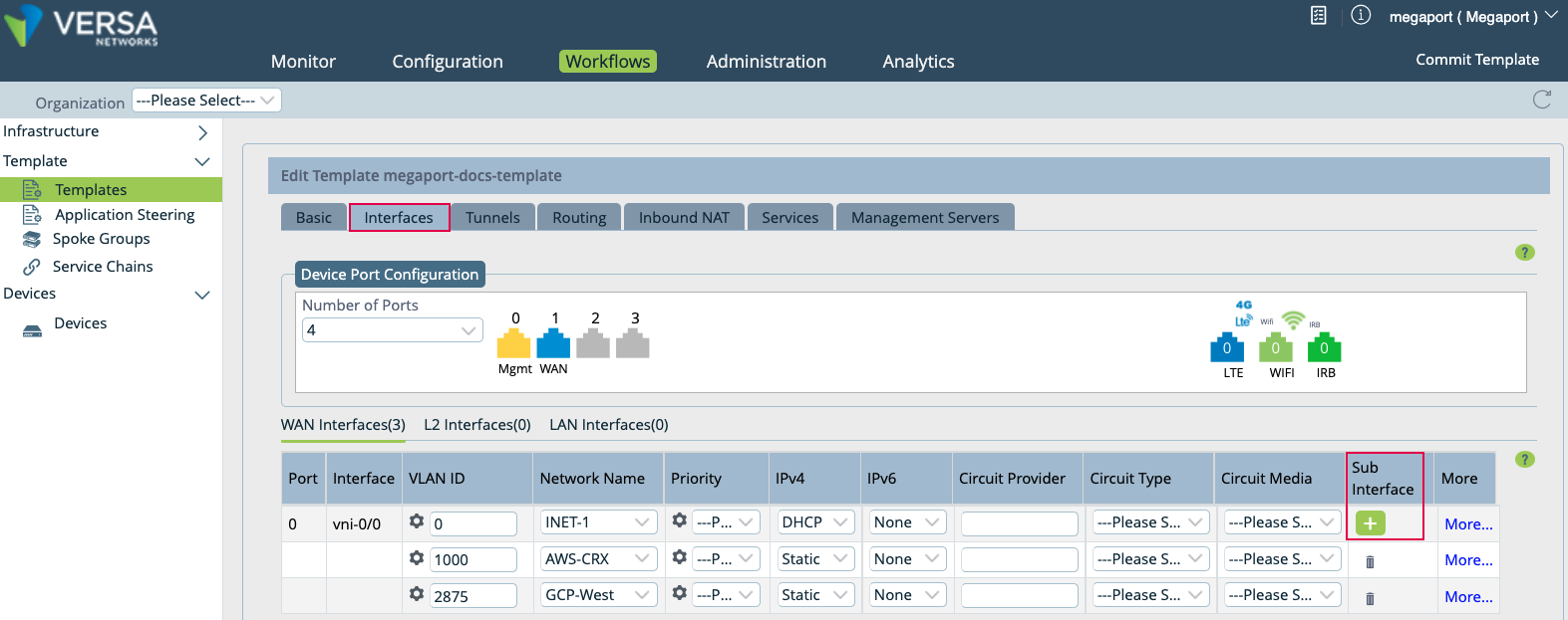 添加子接口