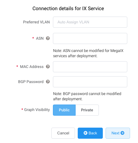 Connection details