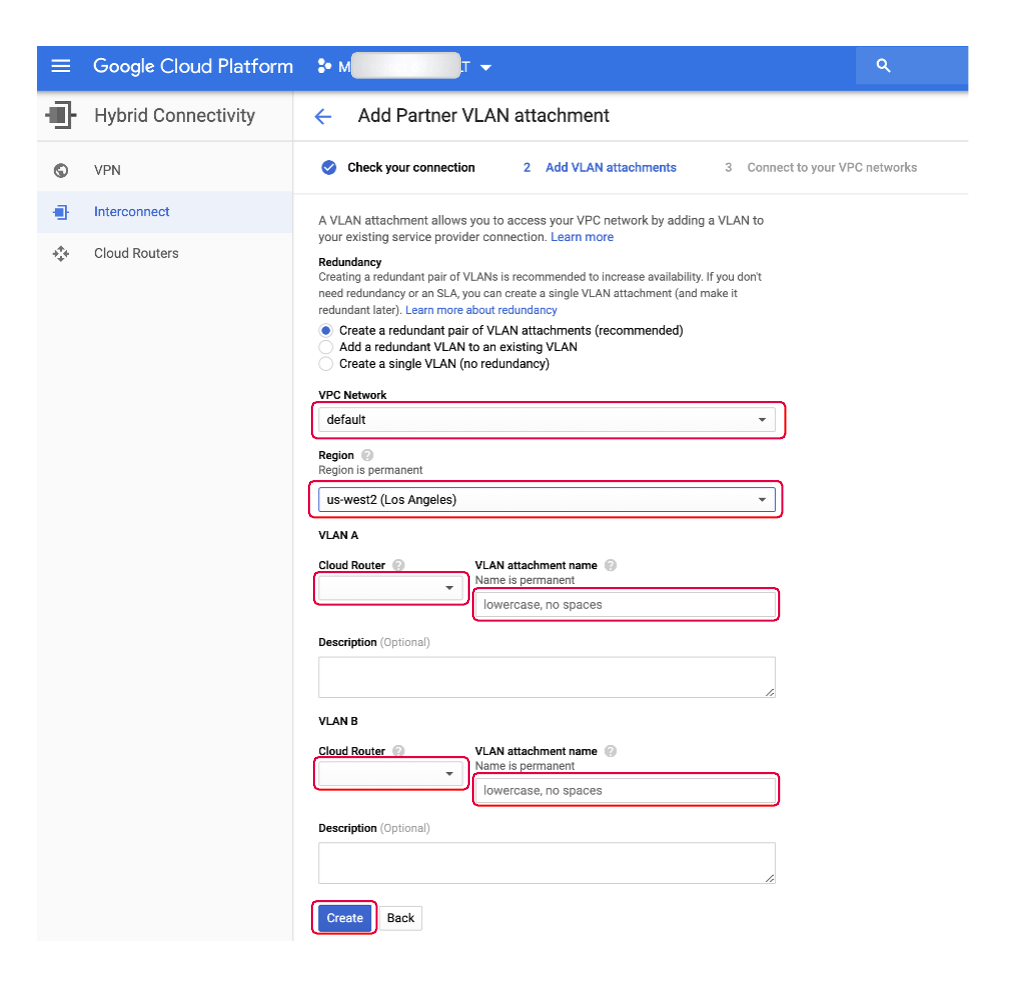 新增合作夥伴 VLAN 附加