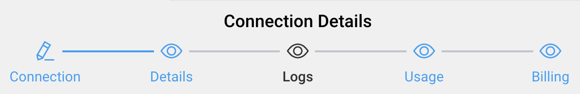 檢視連線記錄的 Logs 圖示