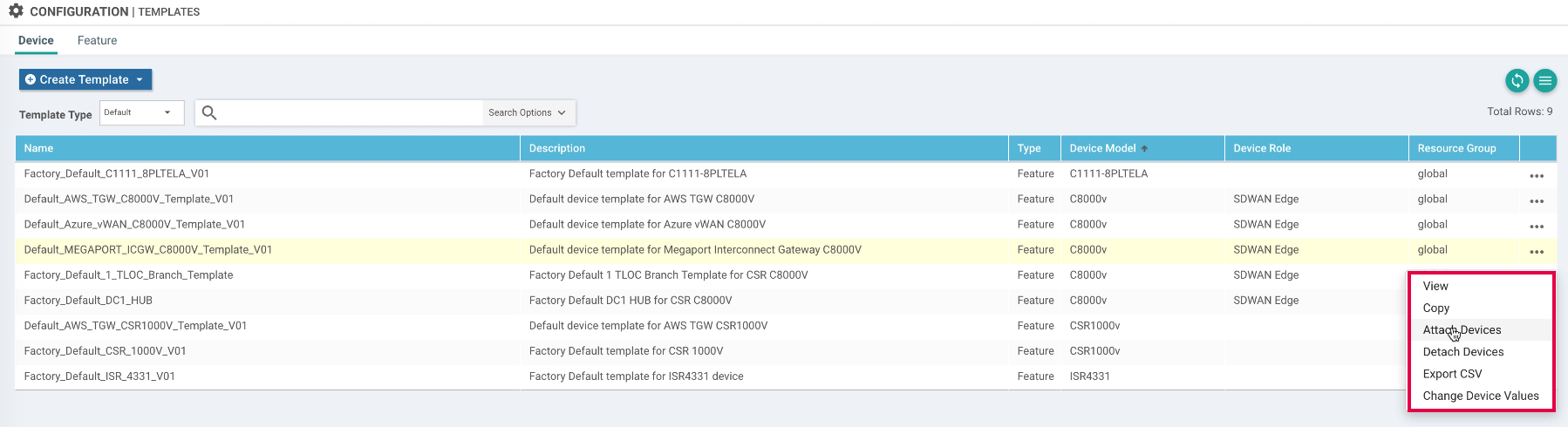 vManage 附加裝置