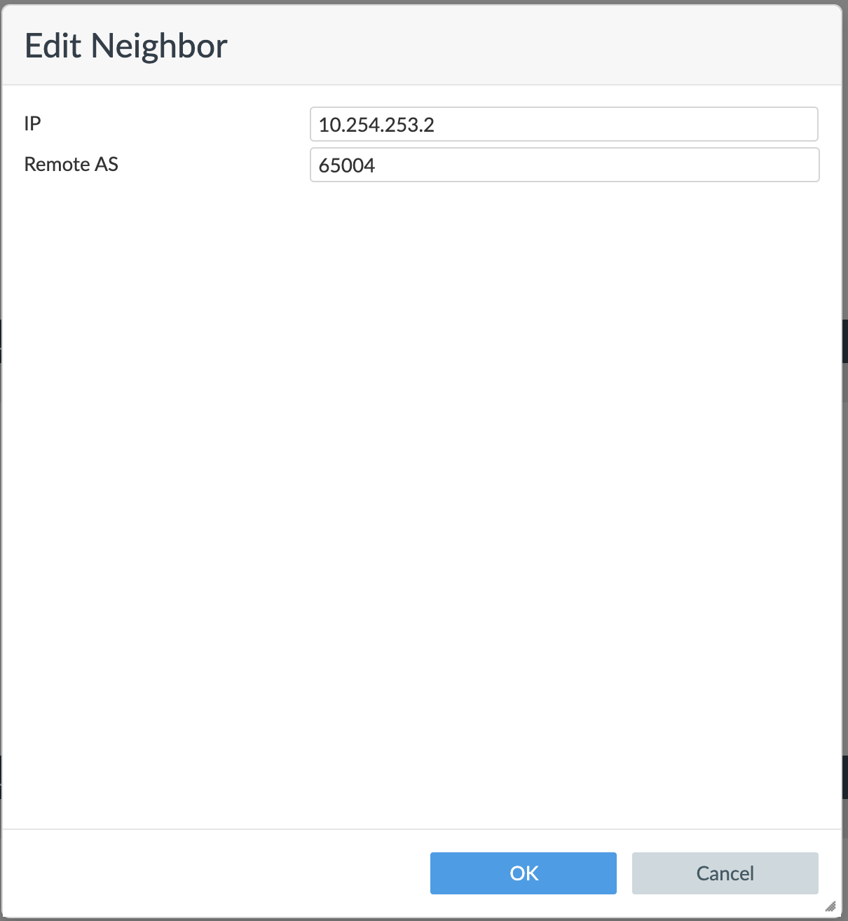 FortiManager 中的 BGP 鄰居