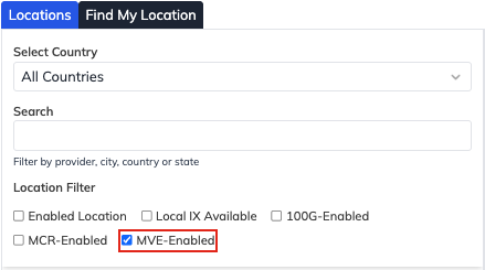 MVE 已啟用位置搜尋