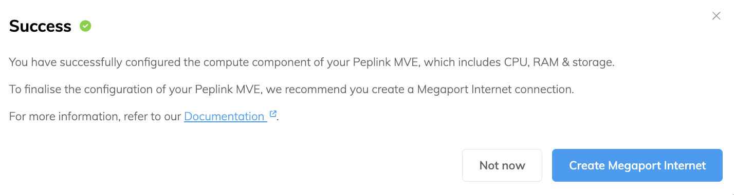 建立 Megaport Internet 連線